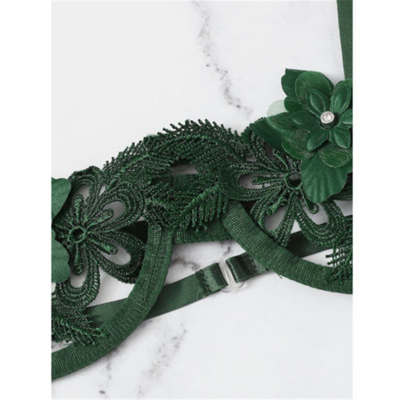 Bant Detaylı Çiçekli Takım